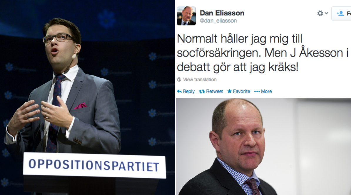 Dan Eliasson, Twitter, Rasism, Martin Kinnunen, Jimmie Åkesson, Försäkringskassan, Sverigedemokraterna
